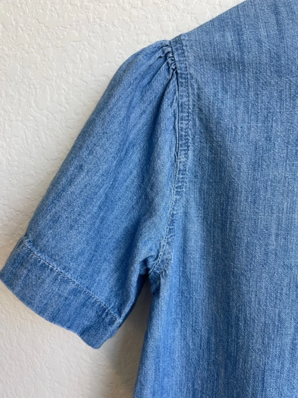 GAP Light Blue Denim Short Sleeve Shift Dress • XL (Girl)